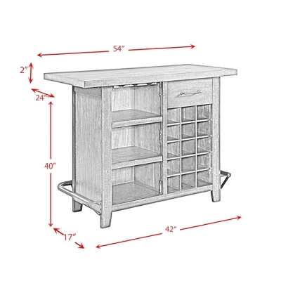 Stanford Storage Bar Smokey Walnut - Picket House Furnishings 3 Stanford Storage Bar Smokey Walnut - Picket House Furnishings
