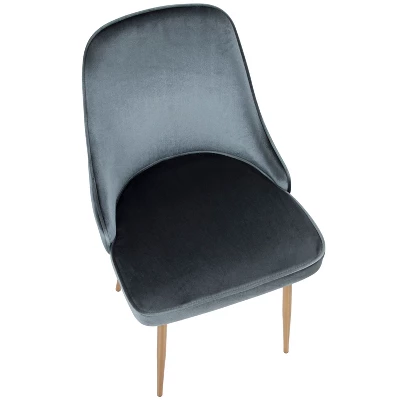 Set Of 2 Marcl Contemporary Dining Chair Gold/Blue - LumiSource 8 Set Of 2 Marcl Contemporary Dining Chair Gold/Blue - LumiSource - Image 6