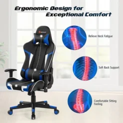 Costway Z-Shaped Racing Style Desk & Massage Gaming Chair Set For Home Office -Furniture Store GUEST c17c16d5 125f 4be0 90c4 209be06fc8c6