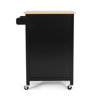 Maynard Contemporary Glass Paneled Kitchen Cart Natural/Black - Christopher Knight Home 10 Maynard Contemporary Glass Paneled Kitchen Cart Natural/Black - Christopher Knight Home - Image 8