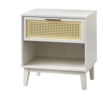 Andros Night Stand With Faux Cane Drawer Front - Buylateral 8 Andros Night Stand With Faux Cane Drawer Front - Buylateral - Image 6