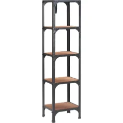 59.25" Overland Bookshelf Wood And Black Metal - Serta 18 59.25" Overland Bookshelf Wood And Black Metal - Serta -Furniture Store GUEST c22b99c1 3e7a 4b5c 8ecf be78c1d5d13b