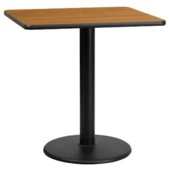 Emma And Oliver 30" Square Laminate Table Top With 18" Round Table Height Base -Furniture Store GUEST c250036c 6880 40d3 a42c f5414ce920d6