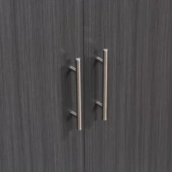 HOMCOM 2-Door Storage Cabinet With Adjustable Shelf, Free Standing Accent Sideboard And Buffet For Kitchen Or Hallway, Grey / White -Furniture Store GUEST c29e9cf8 ee29 4150 9869 d1bab8413ddd