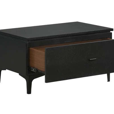 Legend 1 Drawer Nightstand Black - Armen Living 7 Legend 1 Drawer Nightstand Black - Armen Living - Image 5