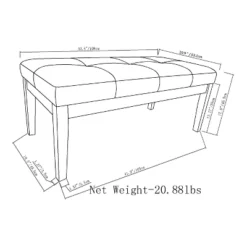 43" Abbey Tufted Ottoman Benches - Wyndenhall -Furniture Store GUEST c2b95197 4065 498d 9810 8a110deebca2
