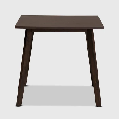 Britte Square Wood Dining Table Dark Brown - Baxton Studio 3 Britte Square Wood Dining Table Dark Brown - Baxton Studio