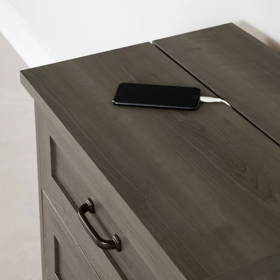 Prairie Nightstand Gray Maple - South Shore 6 Prairie Nightstand Gray Maple - South Shore - Image 4