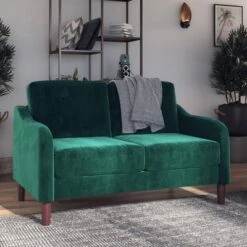 Penny 2 Seater Loveseat Sofa Green Velvet - Room & Joy -Furniture Store GUEST c4b66407 b88d 413d a7a7 15f4eb67af75