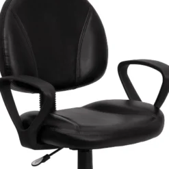 Emma And Oliver Mid-Back Black LeatherSoft Swivel Ergonomic Office Chair - Back Adjustment -Furniture Store GUEST c4e2679a 1210 439e a4b7 6d1bc1a3ceef
