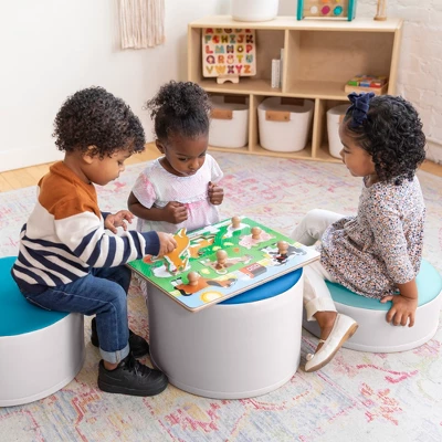 ECR4Kids SoftZone Colorful Stump Stool Seating Set, Foam Ottomans, 3-Piece 5 ECR4Kids SoftZone Colorful Stump Stool Seating Set, Foam Ottomans, 3-Piece - Image 3