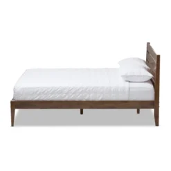 Elmdon Mid Century Modern Solid Wood Slatted Headboard Style Platform Bed Brown - Baxton Studio -Furniture Store GUEST c5225122 1b27 48d3 bb7d 6575f6c6e673