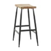 Industrial Metal Counter Height Barstool Black - Olivia & May