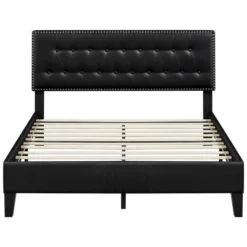Yaheetech Upholstered Bed Frame With Button-Tufted Headboard -Furniture Store GUEST c5de7af1 a4c9 400a a7ff 09a7a60b4dcd