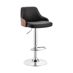 Asher Adjustable Counter Height Barstool With Faux Leather Chrome Finish - Armen Living -Furniture Store GUEST c6ef4dc8 1137 4eb8 898a b8b2a04c7798