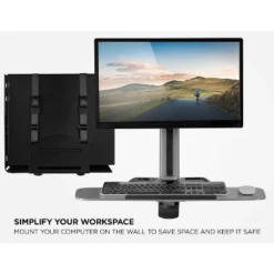 Mount-It! Adjustable CPU Wall Mount Bracket | Desktop Computer Tower Holder With Safety Straps | Steel | 22 Lbs. Capacity | Saves Floor And Desk Space -Furniture Store GUEST c792e1c6 3b54 48fa b0e8 41152bf139c7