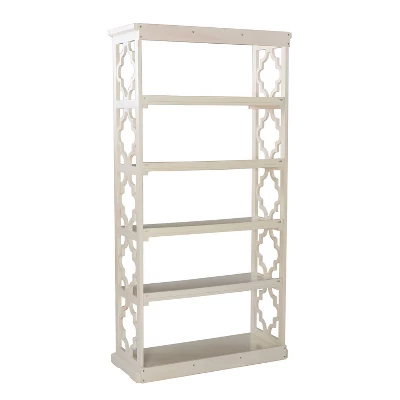 72" 5 Anthony Shelf Painted Bookshelf White - Powell Company 6 72" 5 Anthony Shelf Painted Bookshelf White - Powell Company - Image 4