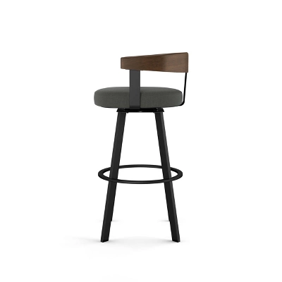 30" Lars Barstool & Gray/Dark Brown - Amisco 8 30" Lars Barstool & Gray/Dark Brown - Amisco - Image 6