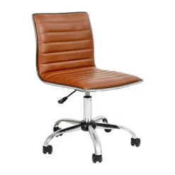 Emma And Oliver Low Back Designer Armless Ribbed Swivel Task Office Chair -Furniture Store GUEST c95919a7 6736 4923 9f6b 28502bad4e52