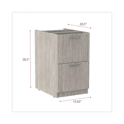Alera Alera Valencia Series Full Pedestal File Left Or Right 2 Legal/Letter-Size File Drawers Gray 4 Alera Alera Valencia Series Full Pedestal File Left Or Right 2 Legal/Letter-Size File Drawers Gray - Image 2