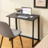 Costway Folding Computer Desk No Assembly Study Writing Table For Small Spaces Walnut/Black/Brown/White