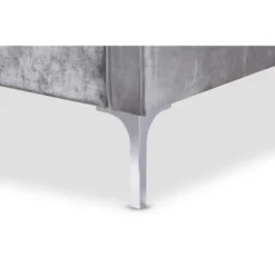 Baxton Studio Clara Velvet Fabric Upholstered 2 Seater Loveseat Gray - BaxtonStudio -Furniture Store GUEST cb140ed4 6f0f 426a aa02 ed4e4e41ca90