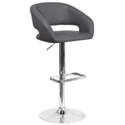 Flash Furniture Contemporary Vinyl Adjustable Height Barstool With Rounded Mid-Back -Furniture Store GUEST cb9f4ff2 2ba9 457d 8f66 426d283c0de6