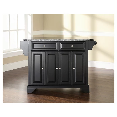 LaFayette Solid Granite Top Kitchen Island - Black - Crosley 5 LaFayette Solid Granite Top Kitchen Island - Black - Crosley - Image 3