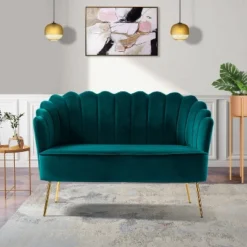 Savier 50.2" Contemporary Living Room And Bedroom Loveseat | KARAT HOME