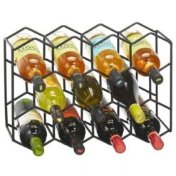 MDesign Hexagon 11 Bottle Wine Rack For Kitchen Counter Or Fridge -Furniture Store GUEST cc1cc587 926b 4be2 abae 891133a2b2d6