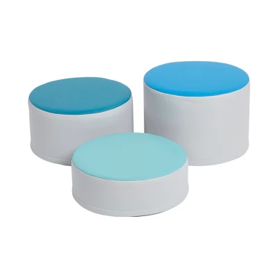 ECR4Kids SoftZone Colorful Stump Stool Seating Set, Foam Ottomans, 3-Piece 10 ECR4Kids SoftZone Colorful Stump Stool Seating Set, Foam Ottomans, 3-Piece - Image 8