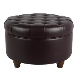 Large Tufted Round Storage Ottoman - HomePop -Furniture Store GUEST cccad08d d65c 484b 90c9 655c06b1f4ca