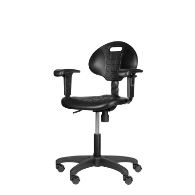 16"-21" Adjustable Height Polyurethane Task Office Chair With Arms Black- Hampden Furnishings 15 16"-21" Adjustable Height Polyurethane Task Office Chair With Arms Black- Hampden Furnishings - Image 13