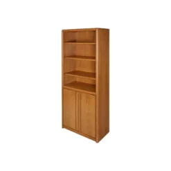 70" Bookcase With Lower Doors Brown - Martin Furniture