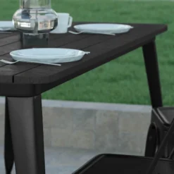 Emma And Oliver Indoor/Outdoor Dining Table With Umbrella Hole, 30" X 60" Rectangular All Weather Poly Resin Top And Black Steel Base 17 Emma And Oliver Indoor/Outdoor Dining Table With Umbrella Hole, 30" X 60" Rectangular All Weather Poly Resin Top And Black Steel Base -Furniture Store GUEST ce3f5f74 7673 4582 925a f8d59a583384