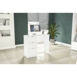 Cambridge 3 Drawer Writing Desk White - Polifurniture -Furniture Store GUEST ce5d4153 401b 4e1f 8186 5115eca2f366