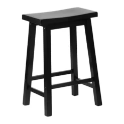 PJ Wood Classic Saddle-Seat 24" Tall Kitchen Counter Stools For Homes, Dining Spaces, And Bars W/Backless Seats, 4 Square Legs, Black (Set Of 6) 7 PJ Wood Classic Saddle-Seat 24" Tall Kitchen Counter Stools For Homes, Dining Spaces, And Bars W/Backless Seats, 4 Square Legs, Black (Set Of 6) -Furniture Store GUEST ce63615f 5d56 4778 9964 c1e83101a2b2