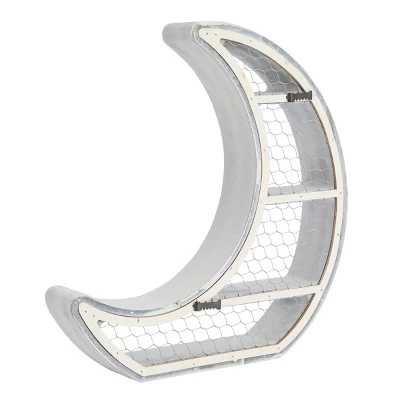 Farmlyn Creek Small Wooden Crescent Moon Wall Shelf For Crystals & Essential Oils, Rustic Home Wall Decor For Nursery, White, 10.7 X 11.2 X 2 In 7 Farmlyn Creek Small Wooden Crescent Moon Wall Shelf For Crystals & Essential Oils, Rustic Home Wall Decor For Nursery, White, 10.7 X 11.2 X 2 In - Image 5