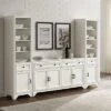 3pc Tara Sideboard And Bookcase Set Distressed White - Crosley