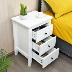 Nightstand End Beside Table Drawers Modern Storage Bedroom Furniture White -Furniture Store GUEST d1c77f64 3925 4aaa 8643 cc5bae8d164e