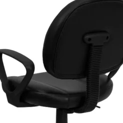 Emma And Oliver Mid-Back Black LeatherSoft Swivel Ergonomic Office Chair - Back Adjustment -Furniture Store GUEST d28dc7f3 0eff 4038 bd22 6c1f3a445f0f