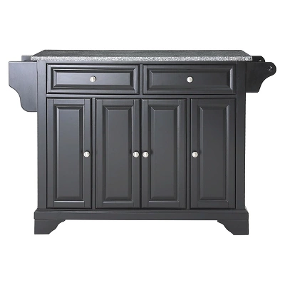 LaFayette Solid Granite Top Kitchen Island - Black - Crosley 3 LaFayette Solid Granite Top Kitchen Island - Black - Crosley