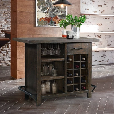 Stanford Storage Bar Smokey Walnut - Picket House Furnishings 7 Stanford Storage Bar Smokey Walnut - Picket House Furnishings - Image 5