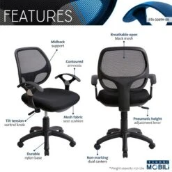 Midback Mesh Task Office Chair Black - Techni Mobili -Furniture Store GUEST d2fb4fcd e8d8 491e 97b7 2119db652502