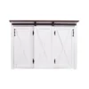 Lashire Barn Door Kitchen Island White - Aiden Lane