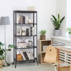 Costway 5 Tier Bookshelf Standing Storage Shelf Unit For Kitchen Living Room Office 13 Costway 5 Tier Bookshelf Standing Storage Shelf Unit For Kitchen Living Room Office -Furniture Store GUEST d4ae04d9 ebfc 4df8 8a2a a545a4661789