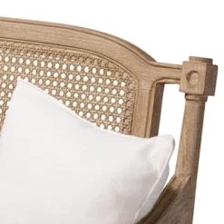 Clemence Upholstered Whitewashed Wood Sofa Loveseat Ivory/Oak - Baxton Studio -Furniture Store GUEST d5094b83 6e98 452c bafd b0894ac79e7c