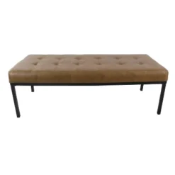 Tufted Metal Bench - HomePop