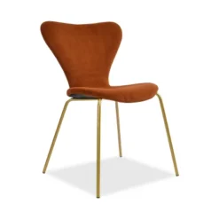 Harold+Flavia 5-Piece Walnut Foil Round Top Pedestal Dining Table Set With 4 Upholstered Chairs -The Pop Maison -Furniture Store GUEST d54b3763 ba56 4f97 b376 58147ad863a3