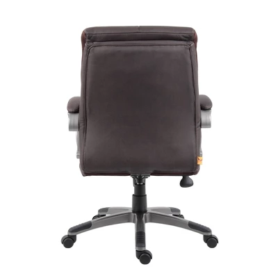 Double Plush Mid Back Executive Chair Brown - Boss Office Products 7 Double Plush Mid Back Executive Chair Brown - Boss Office Products - Image 5